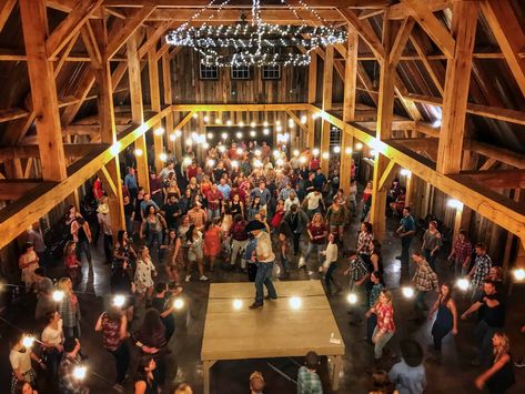 Barn Dances - Sycamore Creek Family Ranch Barn Dance Party Theme, Line Dancing Party, Line Dancing Aesthetic, Line Dance Party, Country Dance Hall, Stagecoach 2024, Barn Dance Party, Barn Chandelier, Goal Wall