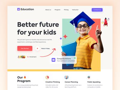 Education Platform Design, Educational Platform Web Design, Educational Email Design, Tutor Website Design, Online Education Design, Online Learning Website Design, Educational Website Design, E Learning Design Ideas, Educational Websites Design