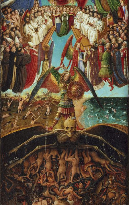 Jan van Eyck and Workshop Assistant: The Crucifixion; The Last Judgment (33.92ab) | Heilbrunn Timeline of Art History | The Metropolitan Museum of Art The Last Judgement, Art Medieval, Jan Van Eyck, Danse Macabre, Hieronymus Bosch, San Michele, Catholic Art, Medieval Art, Sacred Art