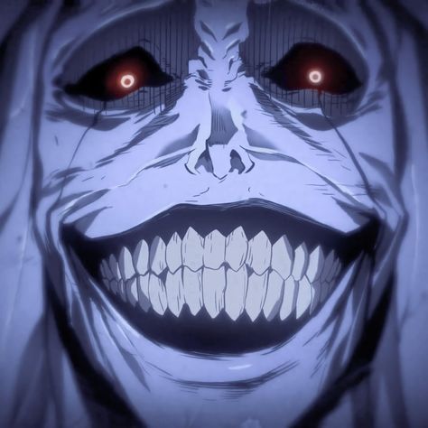 Statue Of God Anime, Devious Smile Anime, Villan Arc Pfp, Solo Leveling Dagger, Smiling Anime Pfp, Anime Smiling Face, Evil Anime Face, Anime Evil Laugh, Solo Leveling Smile