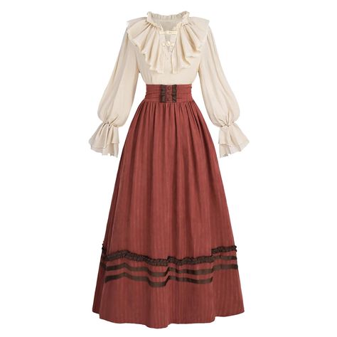 Western Saloon Dresses, Victorian Blouses For Women, Edwardian Working Women, Old Fashioned Blouse, Carolingian Clothing, Diy Victorian Costume, 1800 Fashion Women, Victorian Outfits Aesthetic, Victorian Costume Women