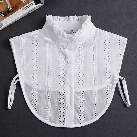 Detachable Collar Shirt, Women Neck Tie, Collar For Women, Blouse Collar, False Collar, Shirt Collar Styles, Tie For Women, Fake Collar, Half Shirts