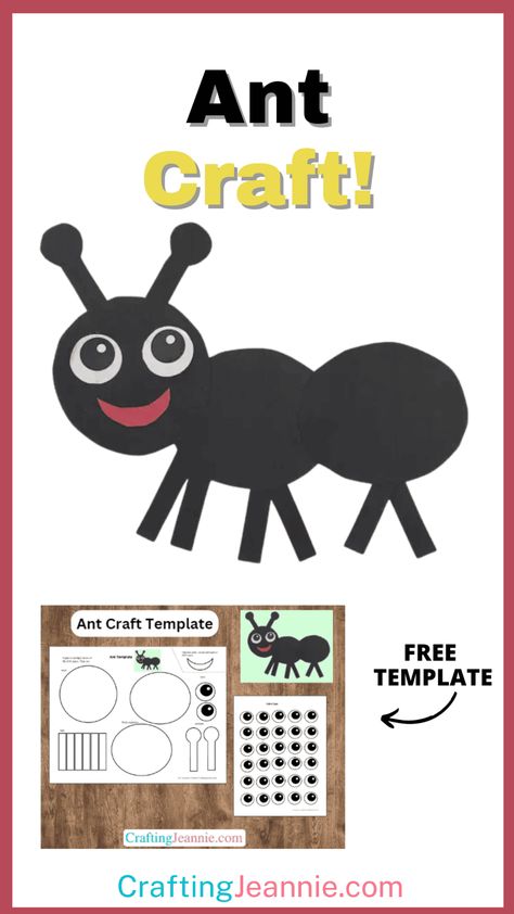 Nature, Ant Craft For Toddlers, Ants Craft Preschool, Preschool Ant Theme, Preschool Insects Crafts, Preschool Bug Crafts, Preschool Ant, Preschool Bugs Crafts, Ant Craft