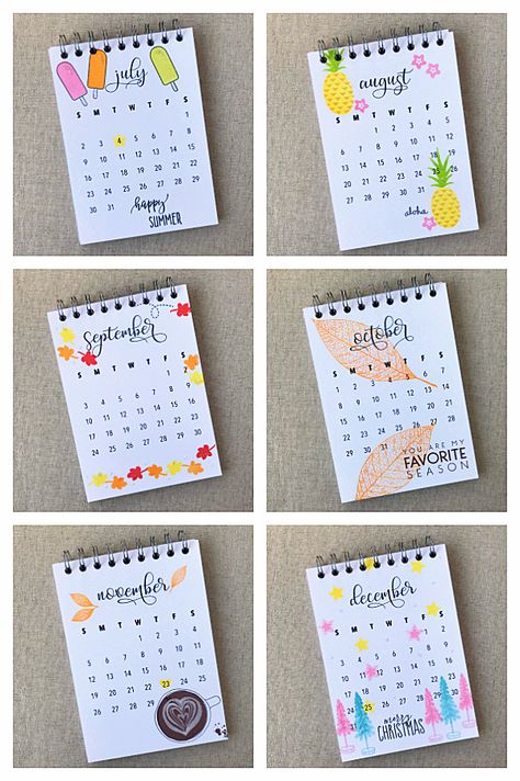 Cute Diy Calendar Ideas, How To Make A Calendar, Handmade Calendar Ideas Creative, Diy Calendar Ideas, Diy Calendar Planner, Bujo Calendar, Almost New Year, Homemade Calendar, Diy Calender