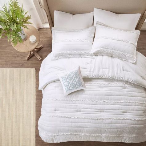 Ruffle Comforter, Ruffle Quilt, White Coverlet, White Comforter, White Duvet, Farmhouse Bedding, King Comforter Sets, Queen Comforter Sets, Coverlet Set