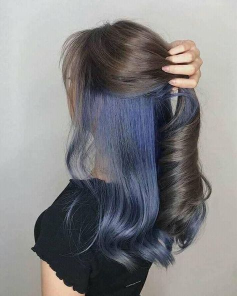 Underneath Dyed Hair, Under Hair Color, Hidden Hair Color, Underneath Hair, Hair Color Underneath, Peekaboo Hair, Fesyen Rambut, Hair Color Streaks, Dyed Hair Inspiration