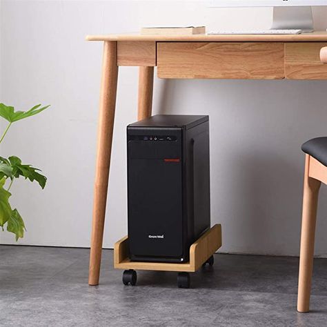 Pc Tower Storage, Computer Desk With Tower Storage, Pc Stand Ideas, Computer Tower Storage, Hide Pc Tower, Pc Tower Stand, How To Hide Computer Tower, Computer Tower Stand, Computer Tower Storage Ideas