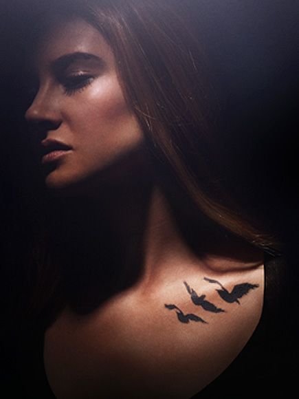 Divergent's Makeup Artist Explains How Shailene Woodley Got Inked Matt Lanter, Dave Franco, Divergent Makeup, Tris Tattoo, Divergent Tattoo, Makeup Artist Tattoo, Divergent Dauntless, 16 Tattoo, Single Line Tattoo