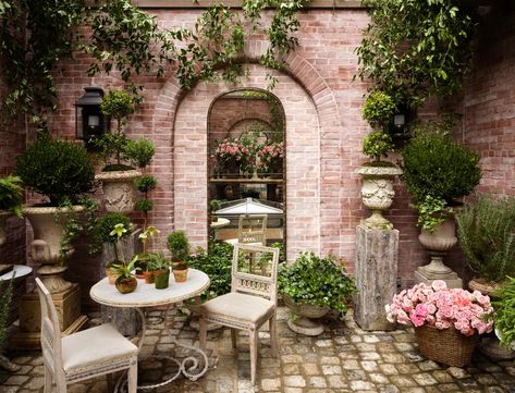 Tour LoveShackFancy Founder Rebecca Hessel Cohen’s Parisian-Inspired NYC Townhouse | Architectural Digest Parisian House Exterior, Small Parisian Apartment, Rebecca Hessel, Dan Colen, The Most Magnificent Thing, Claude Lalanne, John Currin, Parisian Garden, Garden Arch Trellis