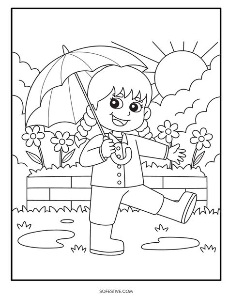 Picture For Coloring For Kids, Boys Coloring Pages Free Printable, Colouring Pictures For Kids, Free Printable Coloring Pages For Kids, Flower Printables Free, Free Spring Coloring Pages, Spring Coloring Sheets, Sun Coloring Pages, Colouring Pages For Kids