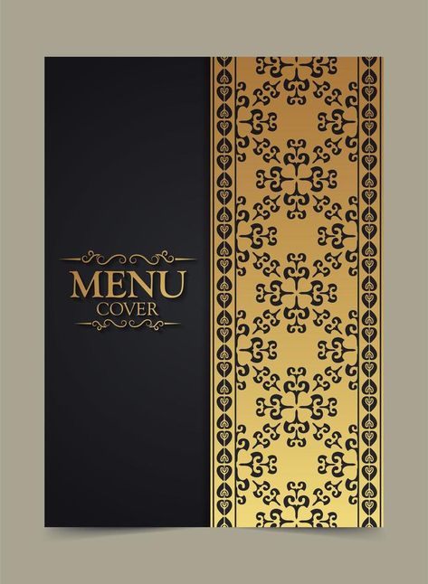 Menu Cover Design Restaurant, Elegant Menu Design, House Illustrations, Menu Cover Design, Restaurant Menu Covers, Hotel Menu, Gift Voucher Design, Floral Template, Cafe Menu Design