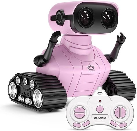 ALLCELE Girls Robot Toy, Rechargeable RC Robots for Kid, Remote Control Toy with Music and LED Eyes, Gift for Children Age 3 Years and Up - Pink, Robots - Amazon Canada Remote Control Robot, Robotic Toys, Rc Robot, Eye Gift, Space Toys, Robot Toy, Rc Toys, Remote Control Toys, Age 3