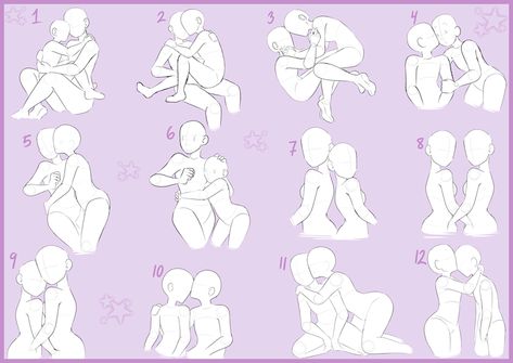 3 Person Base Pose, Cuddle Base Drawing, Cuddling Poses Drawing, Surprise Hug Reference, Cuddle Pose Reference, Cuddling Pose Reference Drawing, Cuddle Poses, Cuddling Pose Reference, Cuddle Pose Ref