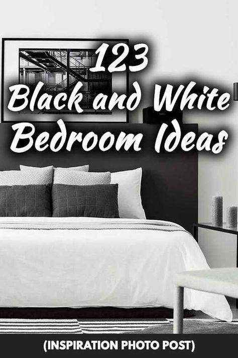 Bedspread Ideas Modern, Black And White Bedroom Ideas For Teens, Black And White Bedroom Ideas Luxury, Black White And Grey Bedroom Ideas, Neutral And Black Bedroom, Black And White Bedspreads, White Coastal Bedroom, Black White And Grey Bedroom, White And Beige Bedroom