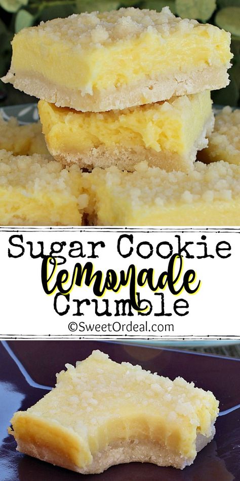 Pie, Lemonade Desserts Easy, Dessert With Lemon Pudding, Brownie Sugar Cookie, Sugar Cookie Lemon Tarts, Shortbread Cookie Bars Recipes, Desserts With Sugar Cookie Dough, Lemon Sugar Cookie Bars, Recipes Using Sugar Cookie Dough