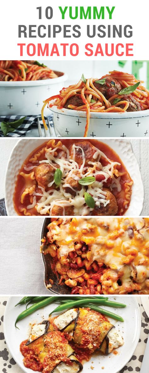 Recipes With Tomato Sauce Healthy, Dishes With Tomato Sauce, Tomato Puree Recipes Dinners, Canned Tomato Sauce Uses, Tomato Sauce Recipes Dishes, Recipes Using Passata Sauce, Tomato Sauce Meals, Recipes With Tomato Sauce Dinners, Recipes Using Tomato Puree
