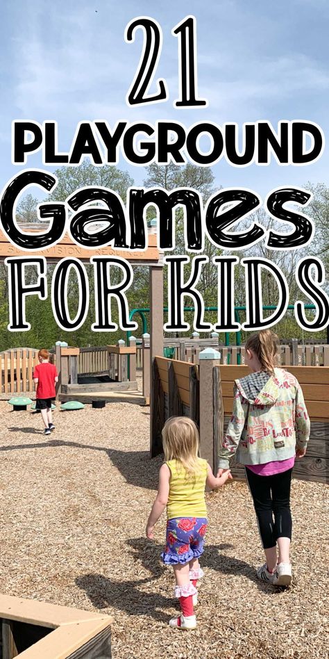 Get ready for some exhilarating outdoor activities with our list of 21 Playground Games for Kids! From timeless classics to innovative modern games, we've got an array of options to keep your children engaged and active on the playground. Each game comes with easy-to-follow instructions, making this the perfect guide for those seeking summer fun or planning a field day. Outdoor Recess Games Elementary, Playground Games For Preschool, Outside Group Games, Fun Games To Play At The Park, Playground Games For Elementary, Games To Play At The Park, Group Games For Kids Outdoor, Playground Games For Kids, Park Games For Kids