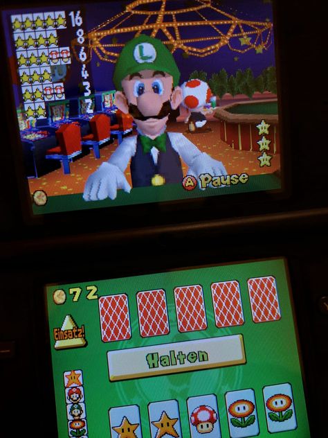 nintendo; nintendo ds; super mario; new super mario bros; luigi; luigi's casino Mario Party Aesthetic, Nintendo Ds Nostalgia, Casino Luigi, Cute Video Game Aesthetic, Mario Galaxy Aesthetic, Mario Board Game, Donovan Core, Super Mario Aesthetic, Luigi Mario Kart