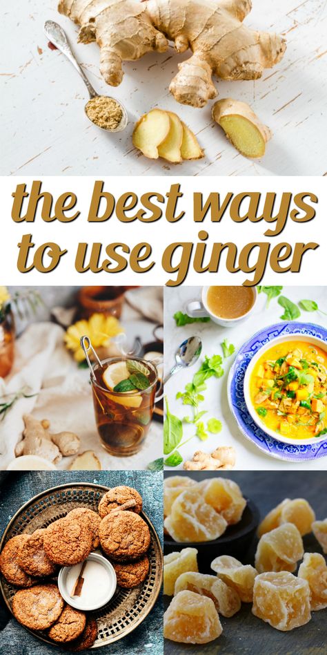 Essen, Ginger Root Recipes, Ginger Uses, Cooking With Ginger, Sweet Savory Recipes, Ginger Benefits, Candied Ginger, Ginger Recipes, Fresh Ginger