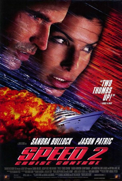 "Speed 2: Cruise Control" movie poster, 1997 Sandra Bullock, Patric Star, Jason Patric, Bible Belt, Willem Dafoe, Dream Cruise, John Mccain, Skin Secrets, Young Couple