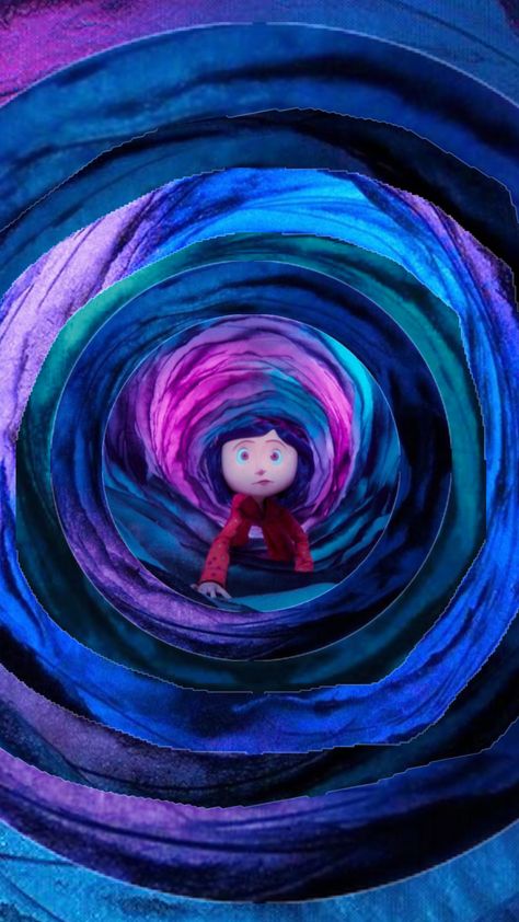 This took so long 😭 i couldnt figure out how to animate it for like 30 mins but i got it :) #coraline#tunnel#spinning#coralinetunnel#coralinejones Coraline Tunnel Wallpaper, Coraline Tunnel, Tunnel Wallpaper, Coraline Neil Gaiman, Coraline Characters, Coraline And Wybie, Coraline Art, Coraline Aesthetic, Dollhouse Family