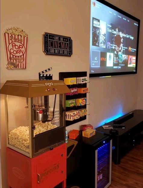 ❤ Movie Room Diy, Family Movie Room, Small Movie Room, Theatre Room Ideas, Room Movie, Theater Room Decor, Movie Theater Rooms, Home Theater Room Design, Theater Room Design