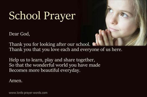 Short prayers to recite before class Short Prayers For School Assembly, Short Prayer For Class, English Prayer For School, Short Prayers For School, Closing Prayer For School, School Prayer Student, Prayer For School Student Classroom, Praying Method, Opening Prayer For School