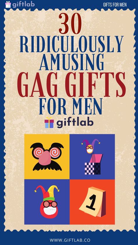 What's a better gift to give a man than something that will make him laugh out loud? Whether it be a Christmas gift, birthday gift, or a gift for any special day, we've got your back! Here's a great gag gift guide for men that will surely make him laugh! #giftideas #giftsforhim #gaggifts Holiday Crafts Gifts, Best Retirement Gifts, Gift Guide For Men, Retirement Gifts For Men, Gag Gifts Christmas, Funny Retirement Gifts, Funny Gifts For Men, Retirement Humor, Gag Gifts Funny
