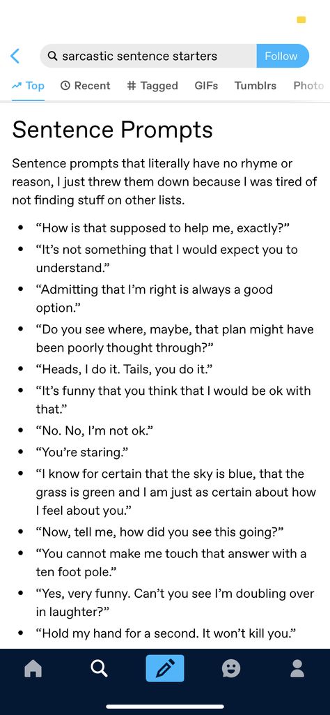 Funny Sentence Starters, Book Starting Sentences, Start A Story With This Sentence, Writing Prompts Sarcastic, Starting Sentences Writing Prompts, Opening Sentences Writing Prompts, Start Your Story With This Sentence, First Sentence Of A Book, First Line Prompts