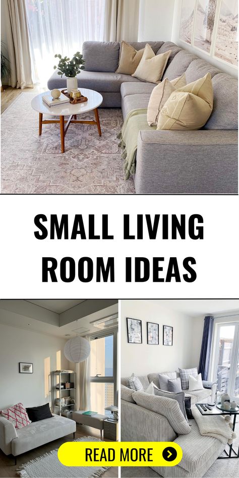 Maximize Your Space: 29 Small Living Room Ideas for Chic Homes - placeideal.com Interior Ideas For Small Spaces, Living Room Dining Room Combo Layout Small Apartment, Small Living Room Table Ideas, Small Living Room Arrangement Ideas, Space Efficient Furniture, Efficient Furniture, Small Living Dining, Small Sitting Room, Small Living Room Layout