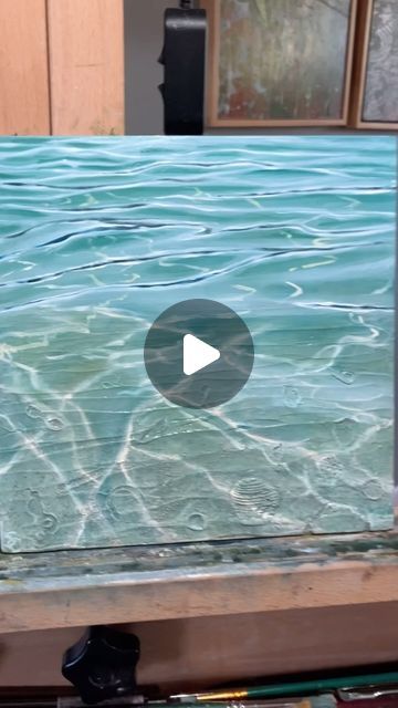 Ocean Waves Painting Tutorials, Aquarium Painting, Watercolour Beach, Ocean Paintings On Canvas, Ocean Waves Painting, Seascapes Art, Beach Drawing, Beach Art Painting, Pool Art