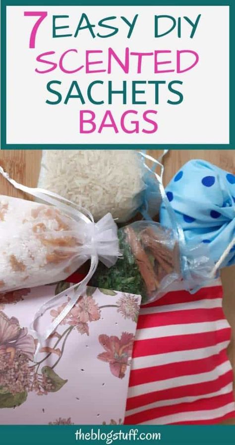 How to make DIY scented sachets and bags using paper and fabric. Add essential oils and dried herbs and flowers for an amazing scent. Great for closets and drawers. #diyscentedsachets #diyscentedbags #diyscentedclosetbags #smellhacks #theblogstuff Sachets, Montessori, Homemade Rose Water, Wax Sachets, Potpourri Bag, Potpourri Sachets, Cedar Chips, Homemade Potpourri, Lotion Bars Recipe
