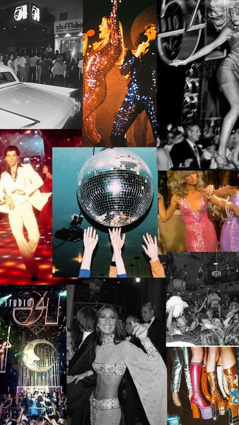 Bookmark or Wallpaper to use, a 70s Disco Studio 54 vibes Disco Glitter Aesthetic, Disco Party Black Women, Studio54 Party Theme, Disco Decorations 70s, Disco Party Astethic, Disco Semi Formal Theme, Disco Themed Homecoming, 80s Disco Party Aesthetic, Disco Era Aesthetic