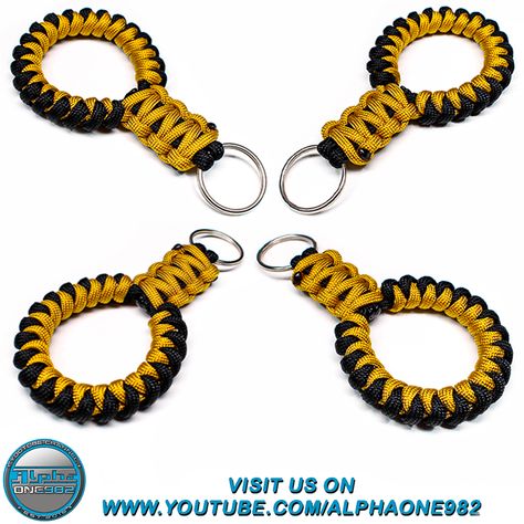 Super Fast & Easy How to Make a Paracord Key Fob Keychain Key Ring Snake and Cobra Knot Tutorial Cobra Knot Paracord, Paracord Animals, Paracord Projects Tutorials, Paracord Key Fob, Cobra Knot, Key Fobs Diy, Knot Keychain, Knot Tutorial, Paracord Bracelet Patterns