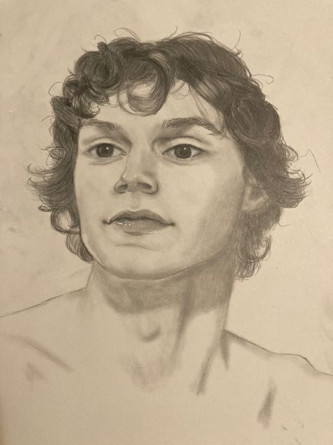 Its a drawing… of Evan Peters. Evan Peters, Evan Peters Drawing, A Drawing, Drawings