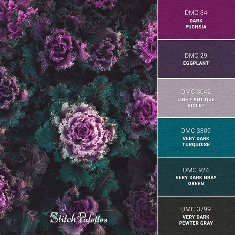 Goth Home Color Palette, Burgundy And Purple Color Palette, Dark Whimsical Color Palette, Plum Teal Color Palette, Purple Goes With What Color, Purple Emerald Color Palette, Violet Matching Colors, Eggplant And Teal Color Palette, Dark Purple And Green Color Palette