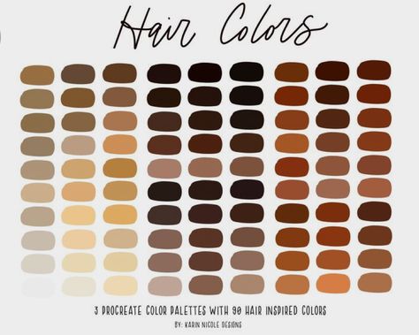 Hair Color Palette, Color Palette For Procreate, Peony Colors, Skin Color Palette, Color Palette Challenge, Palette Art, Color Schemes Colour Palettes, Paint Color Palettes, Digital Art Beginner