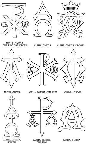 A monogram is one or more letters put together to form a symbol. Monograms date back to the first century and are among Christianity’s ol... Chi Rho Design, Orthodox Christian Symbols, Ad Majorem Dei Gloriam Tattoo, Christian Orthodox Tattoo, Early Christian Symbols, Alpha Tattoo Symbols, Godly Symbols, Omega Tattoo Design, Christian Symbols And Meanings