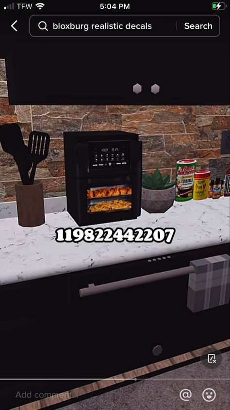 Channel Codes For Bloxburg, Angel Number Bloxburg Decal Codes, Good Decals Bloxburg, Bloxburg Recording Studio, Fish Tank Bloxburg Decal, Kitchen Decals Bloxburg Wallpaper, Bloxburg Realistic Kitchen Decals, Bloxburg Airfryer, Bloxburg House Ideas Realistic Layout