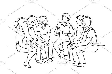 Group of people discuss ideas Croquis, Working Drawing, Basic Sketching, Cartoon Drawings Of People, People Group, Man Sketch, Sketches Of People, Group Art, Drawing Vector