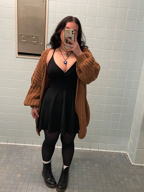 black dress outfit 
fall outfit
alt outfit
witchy fall outfit Plus Size Jewel Tone Outfits, Plus Size Goth Fall Outfits, Mid Size Fashion Alternative, Outfit Inspo Fall Curvy, Autumn Outfits Alternative, Goth Outfit Ideas Plus Size, Dark Alt Outfits, Clean Goth Plus Size, Plus Size Outfits Apron Belly