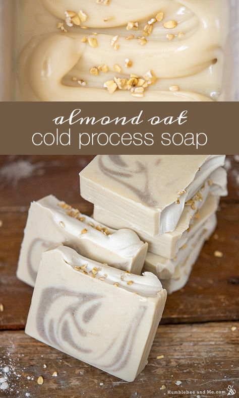 Oat Soap Recipe, Shea Butter Soap Recipe, Coffee Soap Recipe, Lard Soap, Oat Soap, Milk Soap Recipe, Cold Pressed Soap, Natural Soaps Recipes, Almond Soap