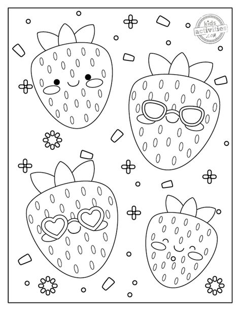 Strawberry Party Activities, Strawberry Colouring Pages, Pin The Stem On The Strawberry, Strawberry Themed Activities, Strawberry Birthday Activities, Strawberry Coloring Pages Free Printable, Strawberry Kindergarten, Berry Sweet 2nd Birthday, Free Strawberry Printables