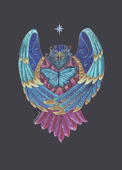 Mythical Creatures Drawings, Eagle Totem, Totem Art, Sketching Ideas, Eagle Art, Animal Artwork, Animal Totem, Creature Drawings, Colorful Animals