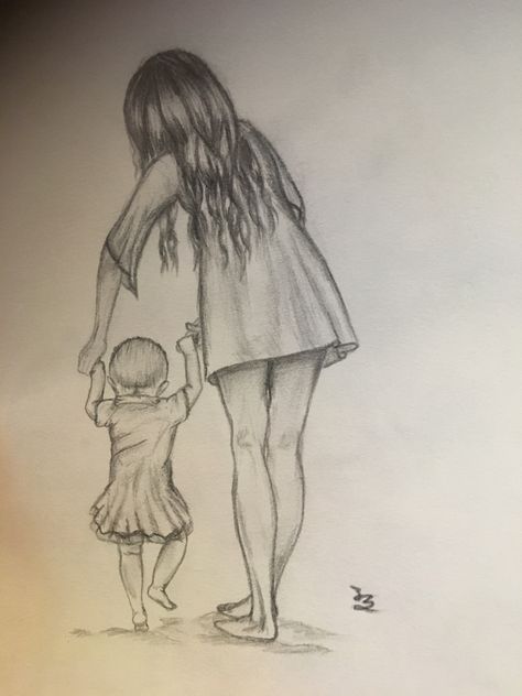 Mother Daughter Sketch Drawings, Sister Drawings Aesthetic, Mom And Daughter Art Drawing, Sister Sketches Drawing, Sketch Of Mother And Daughter, Mommy And Me Drawing, Sister Drawings Sketches, Sisters Sketches Drawing, Drawing Ideas Mom And Daughter