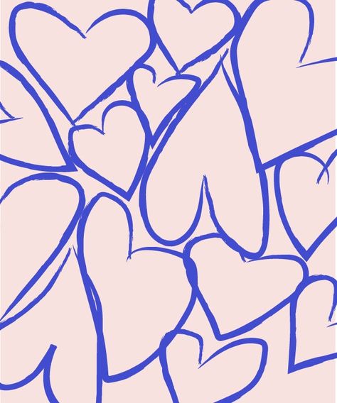 Blue and pink heart pattern.   #hearts #illustration #pattern #valentine #valentinesday Heart Repeat Pattern, Heart Illustration Graphics, Heart Pattern Aesthetic, Heart Print Pattern, Heart Graphic Design, Heart Pattern Design, Hearts Illustration, Illustration Heart, Modern Pattern Design