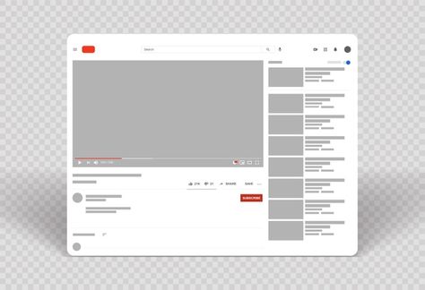 Web video player layout template video f... | Premium Vector #Freepik #vector #menu Youtube Design, Video Frame Design Template, Video Player Template, Youtube Template, Youtube Video Ads, Ad Layout, Youtube Video Template, Template Video, First Youtube Video Ideas