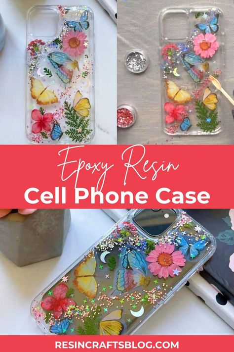 Phone Case Art Diy, Epoxy Resin Phone Case Diy, Diy Cellphone Case, Cute Phone Accessories Diy, Epoxy Phone Case Diy, How To Make Resin Phone Case, Resin Cell Phone Case, Diy Phone Case Resin, Epoxy Phone Case