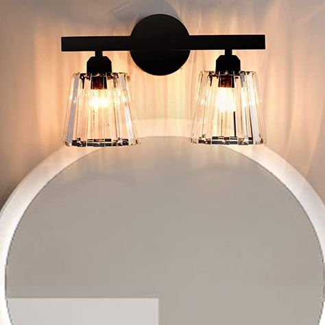 Black Bathroom Wall Lights, Bathroom Light Fixtures Black, Light Fixtures For Bathroom, Farmhouse Bathroom Light Fixtures, Light Fixtures Black, Farmhouse Bathroom Light, Room Lights Decor, Bath Lights, Mirror Living Room