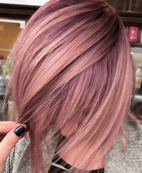 Blond Rose, Best Rose, Gold Hair Colors, Hair Color Rose Gold, Brown Ombre Hair, Balayage Blonde, Short Hair Balayage, Rose Hair, Rose Gold Hair